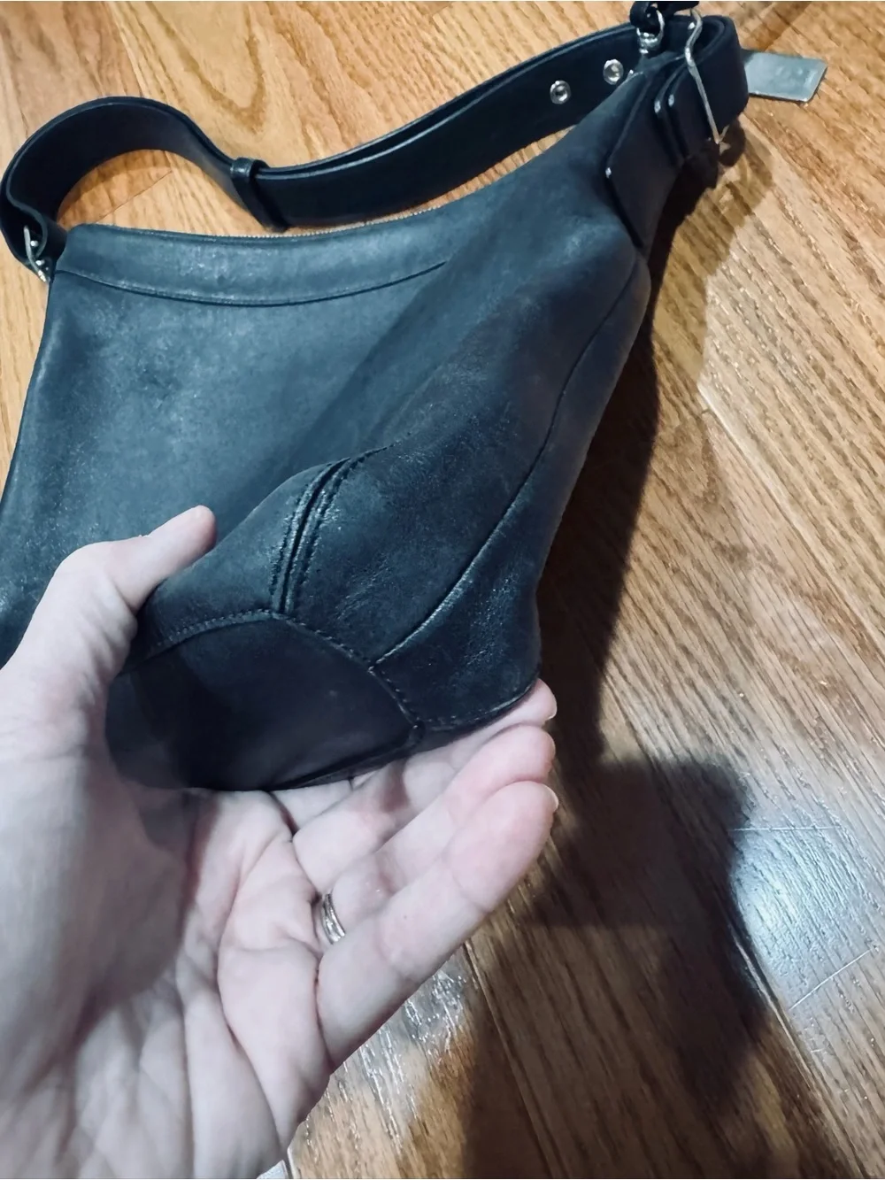 Coach Legacy Black Leather Shoulder Bag 9188